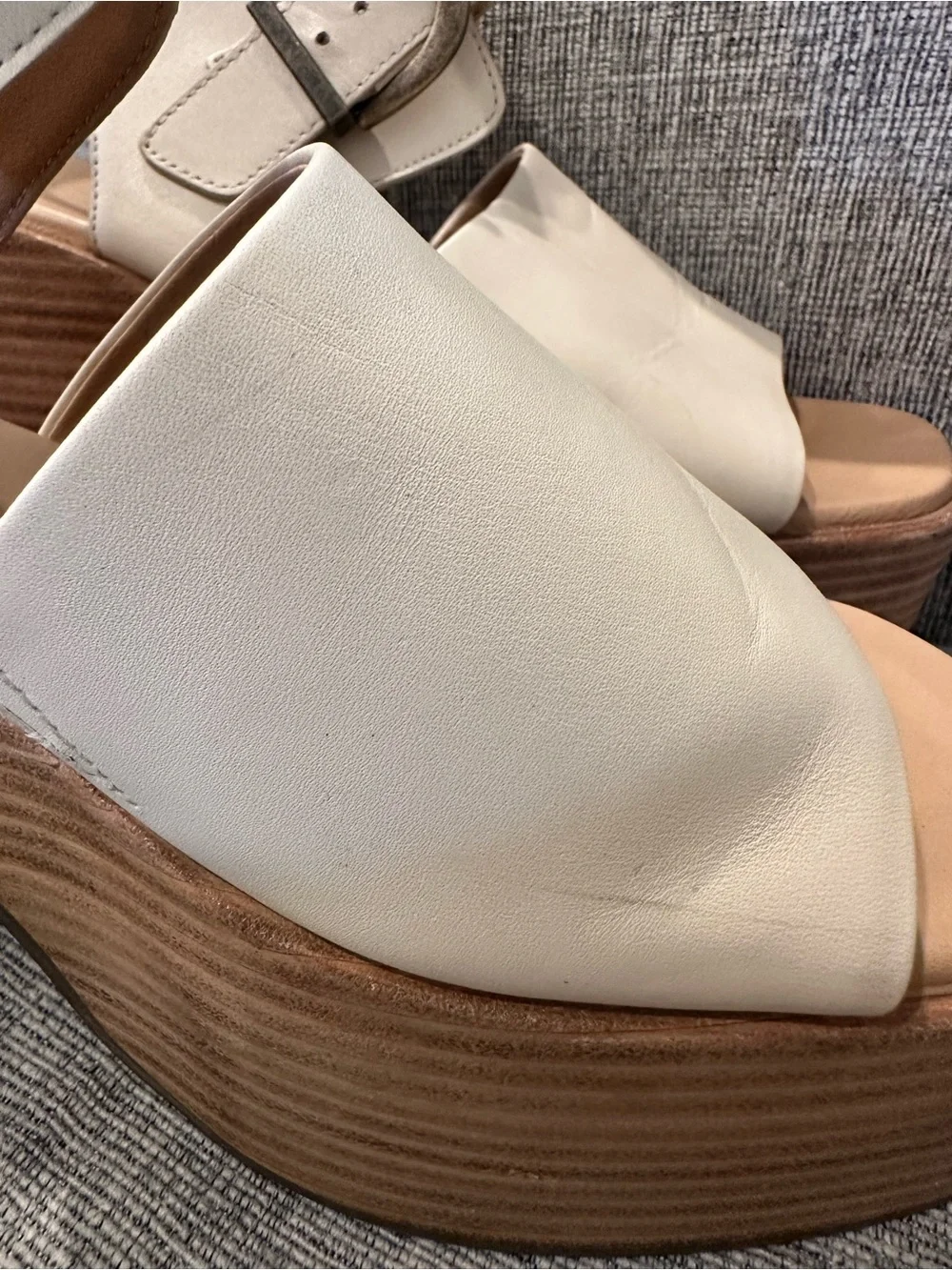 Anthropologie Seychelles Mosh Pit  Platform sandals Leather Stacked Heel 10